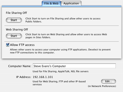 ftp server ip address for my book world edition mac